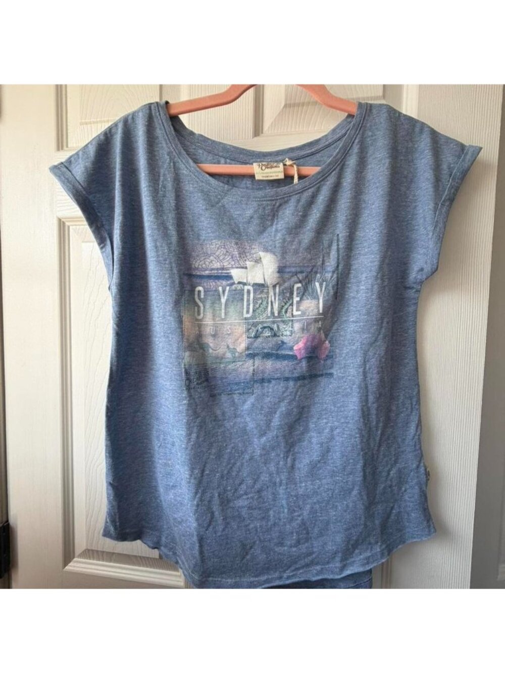 Pacific Creations Blue Graphic Tee - Picture 1 of 7